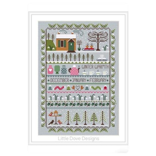 Little Dove Designs Winter Warmth printed cross stitch chart