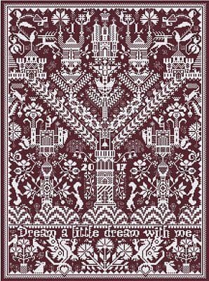 Long Dog Samplers Castles in the Air printed cross stitch chart - LD85