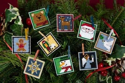 Mill Hill Advent Trilogy Ornament Set 1 beaded cross stitch kit