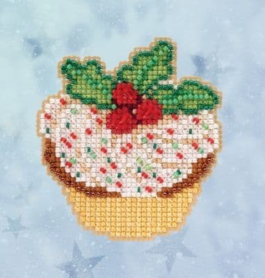 Mill Hill Holly Cupcake beaded cross stitch kit