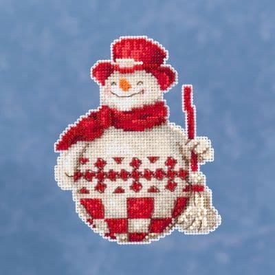 Mill Hill Jim Shore Nordic Snowman beaded cross stitch kit