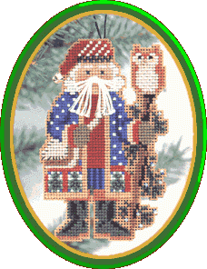Mill Hill Juniper Branch Santa beaded cross stitch kit