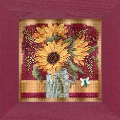 Mill Hill Sunflower Bouquet beaded cross stitch kit