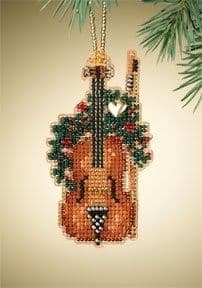 Mill Hill Violin Holiday Harmony beaded cross stitch kit