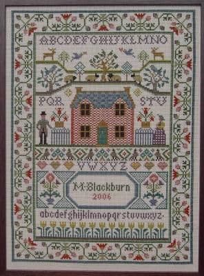 Moira Blackburn Country Cottage Sampler printed cross stitch chart