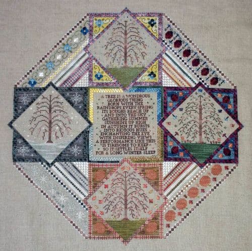 Northern Expressions Needlework A Sampler of Seasons printed cross stitch chart