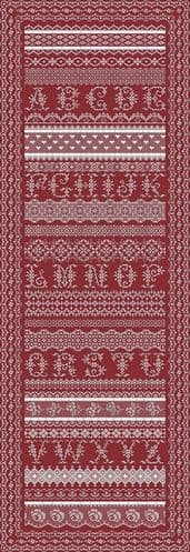 Northern Expressions Needlework Antique Lace Band Sampler printed cross stitch chart