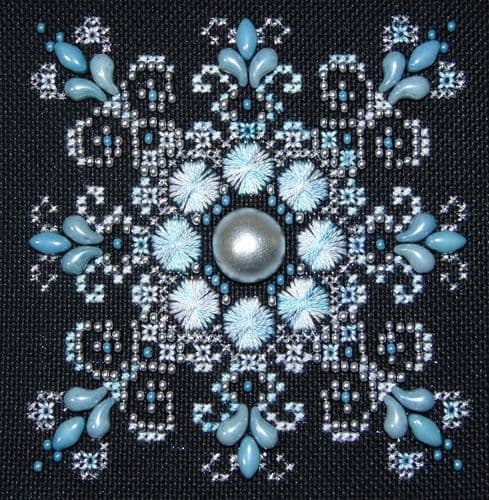 Northern Expressions Needlework Baby Blue Sparkler printed cross stitch chart
