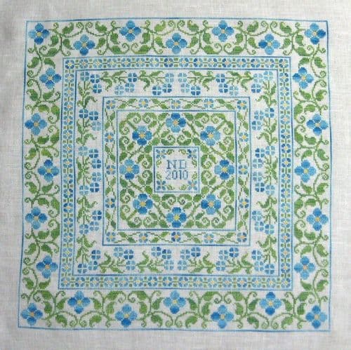 Northern Expressions Needlework Forget Me Not printed cross stitch chart