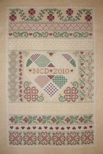 Northern Expressions Needlework Hearts Entwined printed cross stitch chart