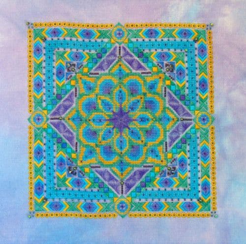 Northern Expressions Needlework Peacock Mandala (Speciality Stitches) printed cross stitch chart
