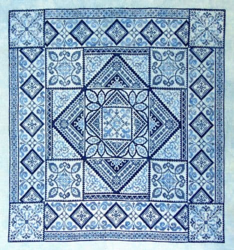 Northern Expressions Needlework Shades of Blue printed cross stitch chart