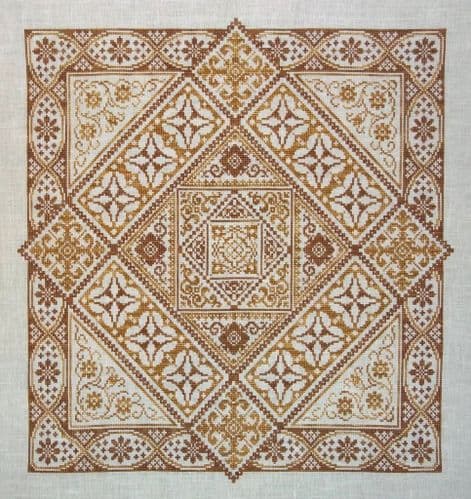 Northern Expressions Needlework Shades of Gold printed cross stitch chart