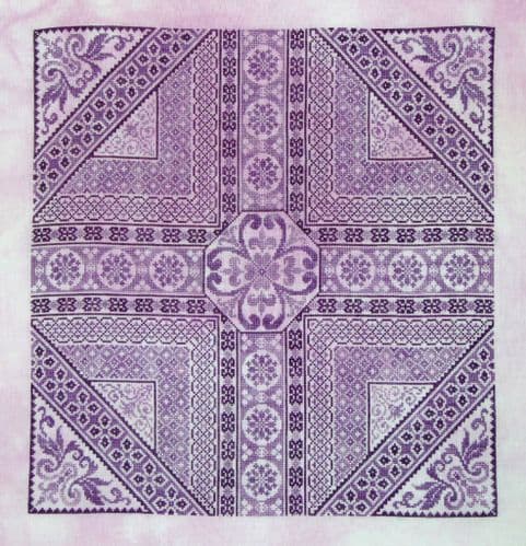 Northern Expressions Needlework Shades of Purple printed cross stitch chart