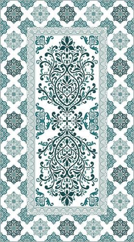 Northern Expressions Needlework Tapestry in Teal printed cross stitch chart