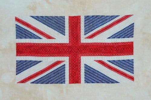 Northern Expressions Needlework Union Jack printed cross stitch chart