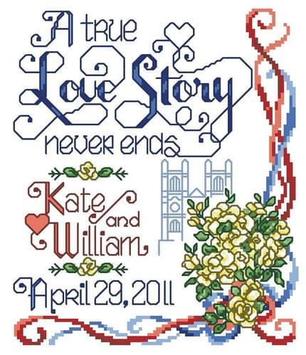 Ursula Michael A Royal Wedding Kate and William - Lakeside Needlecraft Exclusive cross stitch chart
