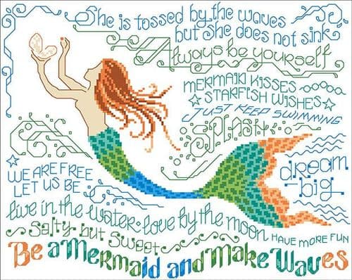 Ursula Michael Let's Be Mermaids cross stitch chart