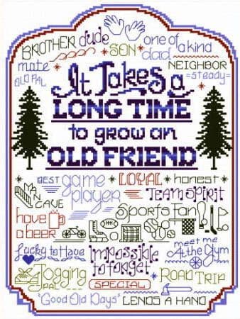 Ursula Michael Let's Be Old Friends (for the guys) cross stitch chart