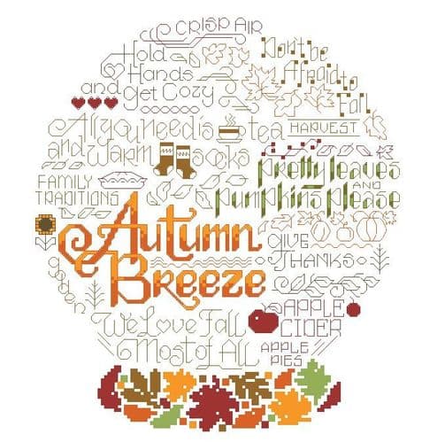 Ursula Michael Let's Breeze into Autumn cross stitch chart