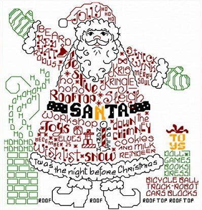 Ursula Michael Let's Find Santa cross stitch chart