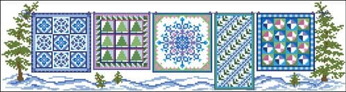 Ursula Michael Row of Winter Quilts chart cross stitch chart