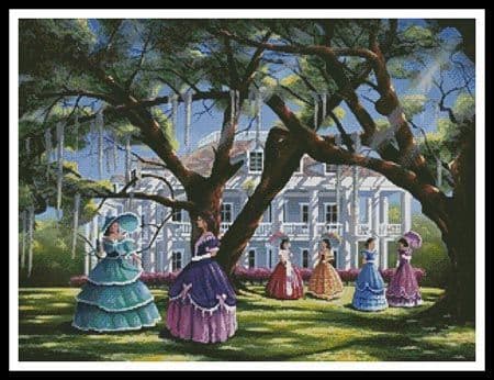 Wartime Gathering by Artecy printed cross stitch chart