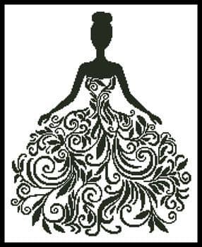Woman Silhouette by Artecy printed cross stitch chart