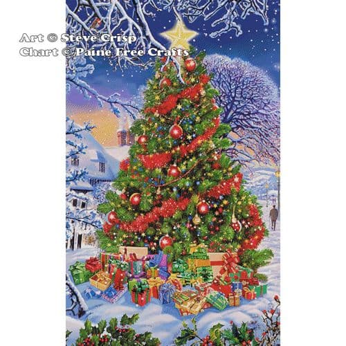 A Village Christmas Tree (Tree Only) by Paine Free Crafts printed cross stitch chart