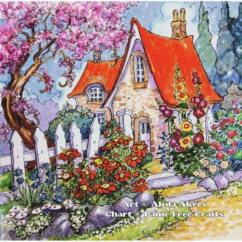 Almost Hidden by Spring by Paine Free Crafts printed cross stitch chart
