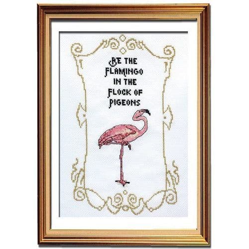 Be The Flamingo by Peacock & Fig printed cross stitch chart
