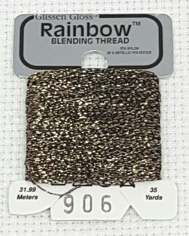 Black Silver Gold GlissenGloss Rainbow Thread 251 / R906