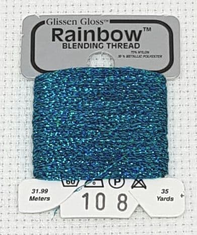 Blue Green GlissenGloss Rainbow Thread 37 / R108