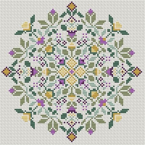 Carolyn Manning Designs Astrid (Bohemian Bouquet Collection) printed cross stitch chart