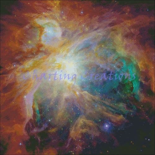 Charting Creations Chaos at the Heart of the Orion Nebula printed cross stitch chart