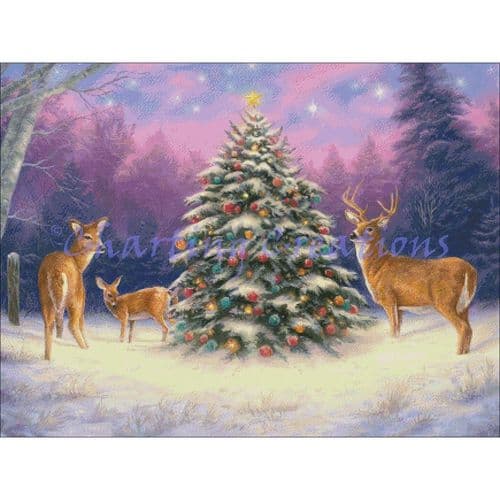 Charting Creations Christmas Deer printed cross stitch chart