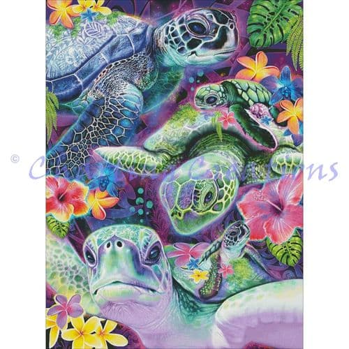 Charting Creations Day Dream Sea Turtles Large printed cross stitch chart