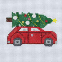 Christmas Tree Car cross stitch kit