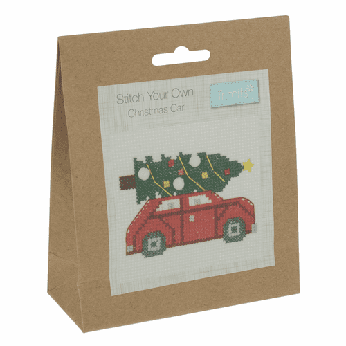 Christmas Tree Car cross stitch kit