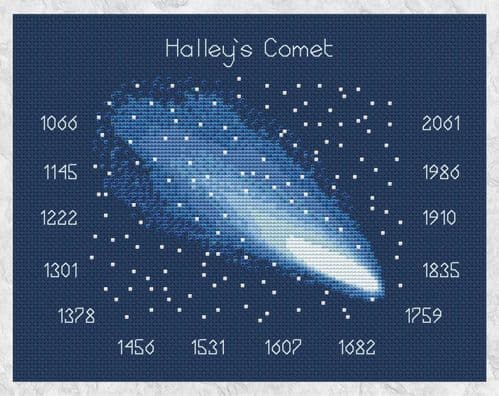 Climbing Goat Designs Halleys Comet printed cross stitch chart