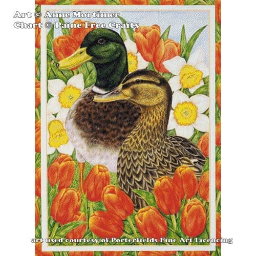 Ducks and Tulips by Paine Free Crafts printed cross stitch chart