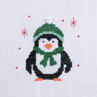 Festive Penguin cross stitch kit