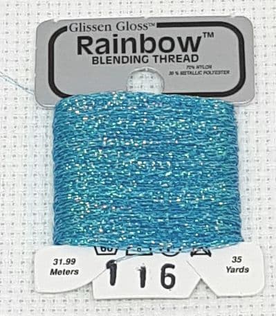 Iridescent Blue GlissenGloss Rainbow Thread 306 / R116