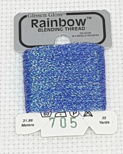 Iridescent Cornflower Blue GlissenGloss Rainbow Thread 307 / R705