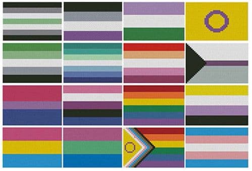 Lakeside Needlecraft FREE Pride Flag designs and skein packs