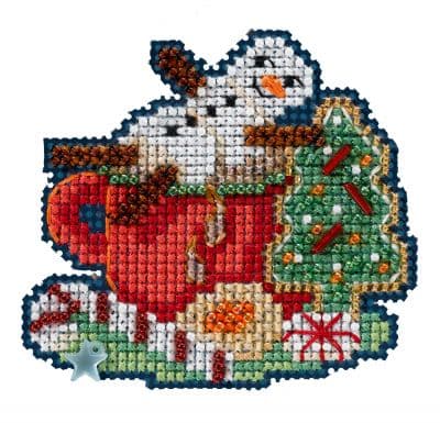 Mill Hill Marshmallow Snowman beaded cross stitch kit