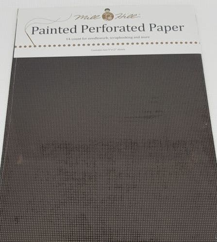 Mill Hill Midnight Black Painted Perforated Paper