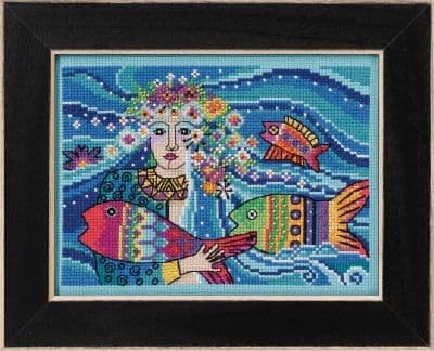 Mill Hill Ocean Goddess by Laurel Burch beaded cross stitch kit