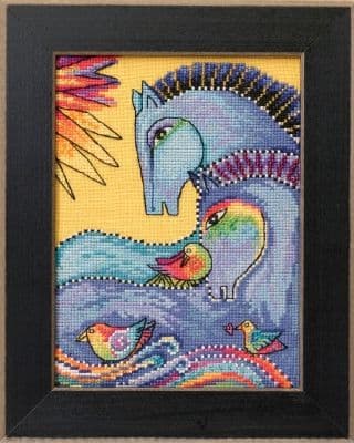Mill Hill Riviera Horses (aida) - Horses Collection by Laurel Burch beaded cross stitch kit