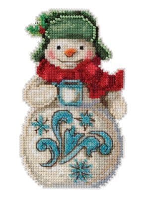 Mill Hill Snowman with Cocoa by Jim Shore beaded cross stitch kit